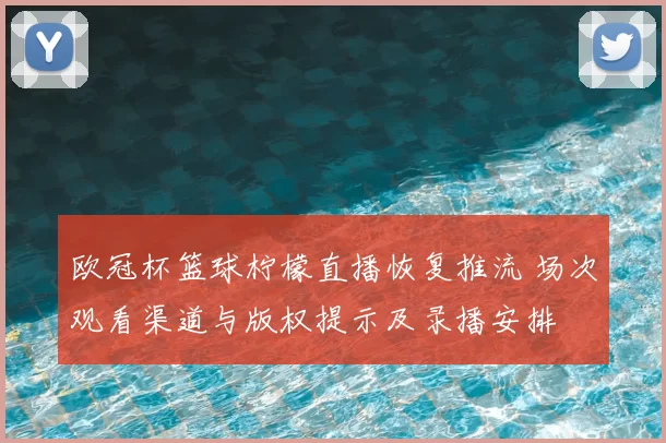 欧冠杯篮球柠檬直播恢复推流 场次观看渠道与版权提示及录播安排